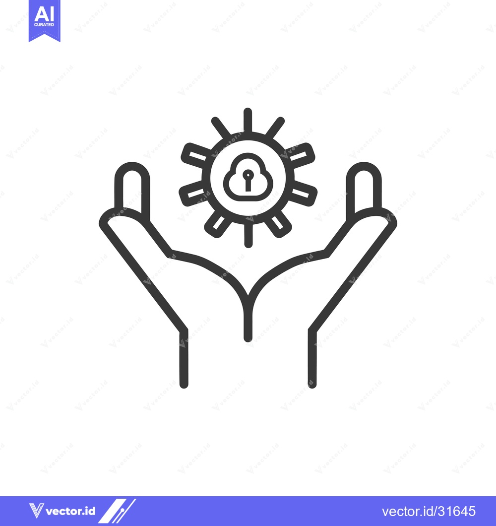Premium Vector dari Cloud Security Protected by Two Hands