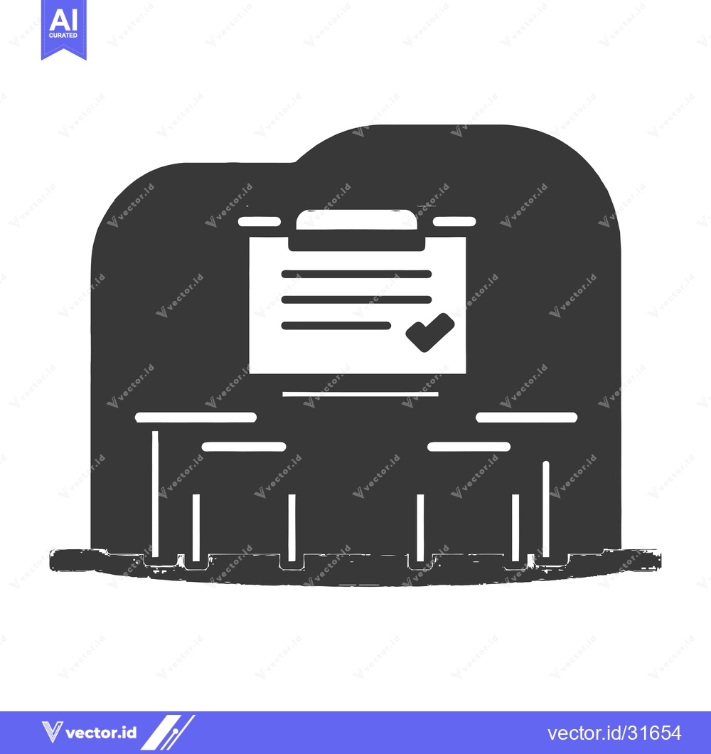 Premium Vector dari Cloud storage with a checked document icon