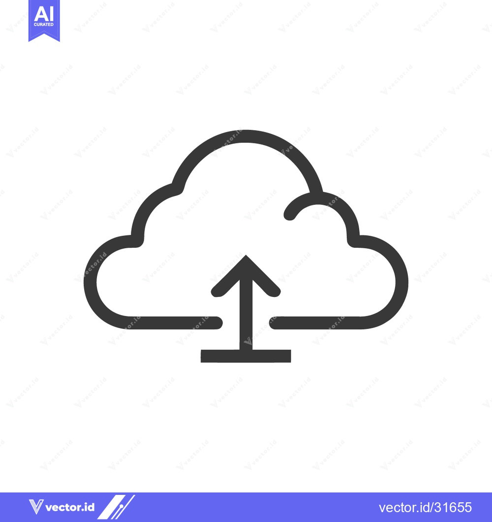 Premium Vector dari Minimalist Cloud Upload Icon: Data Transfer, Storage, and Connectivity