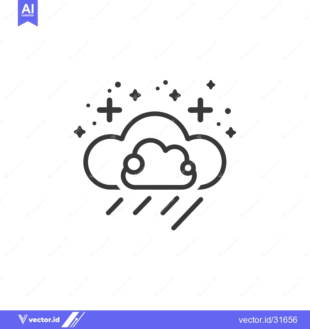 Premium Vector dari Cloud with Rain and Two Plus Signs