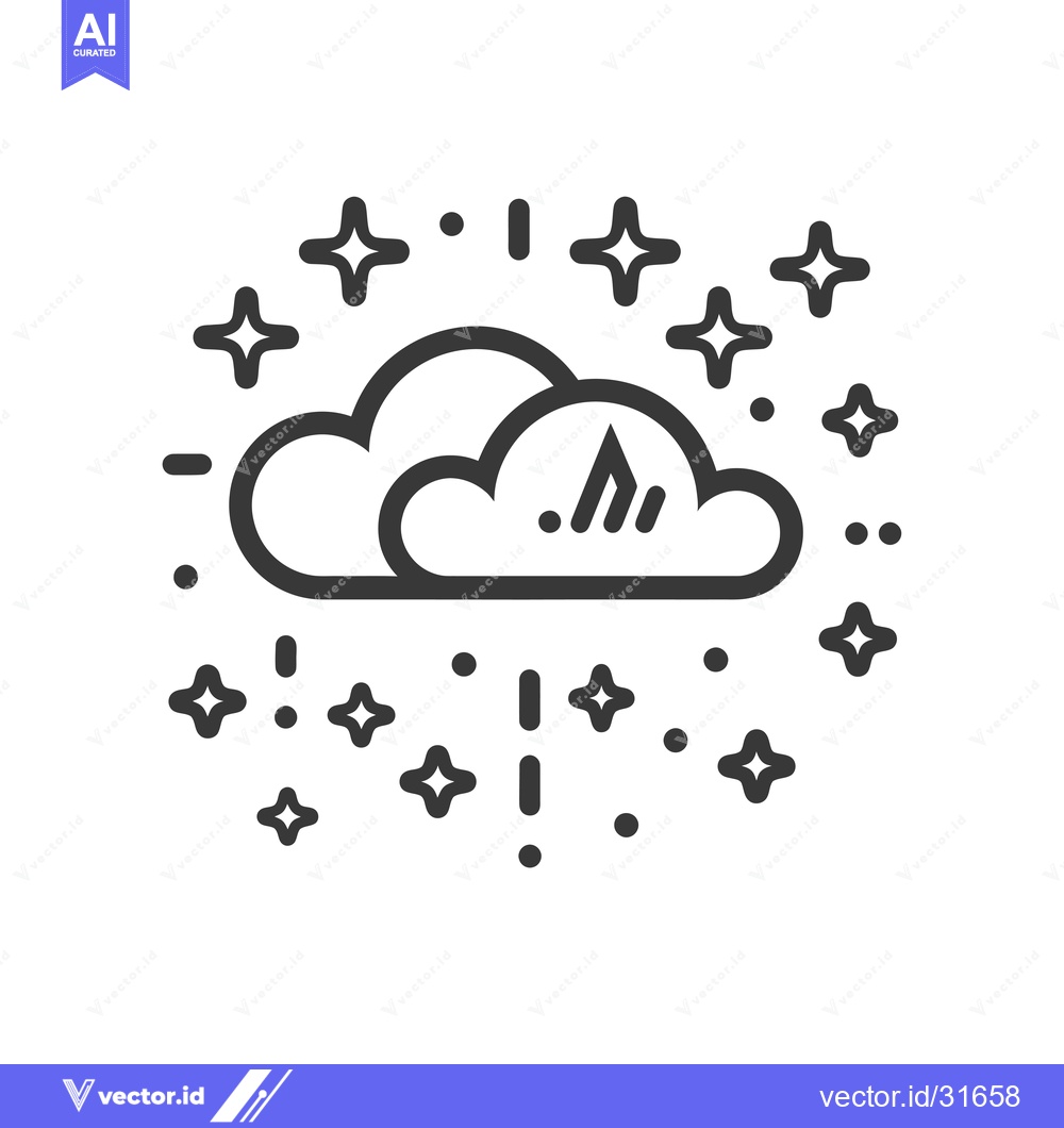 Premium Vector dari Cloud with Stars and Rain