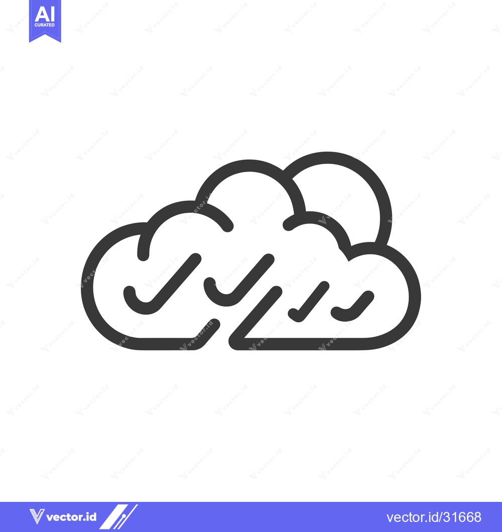 Premium Vector dari Cloudy Weather with Rain and a Sun Peak
