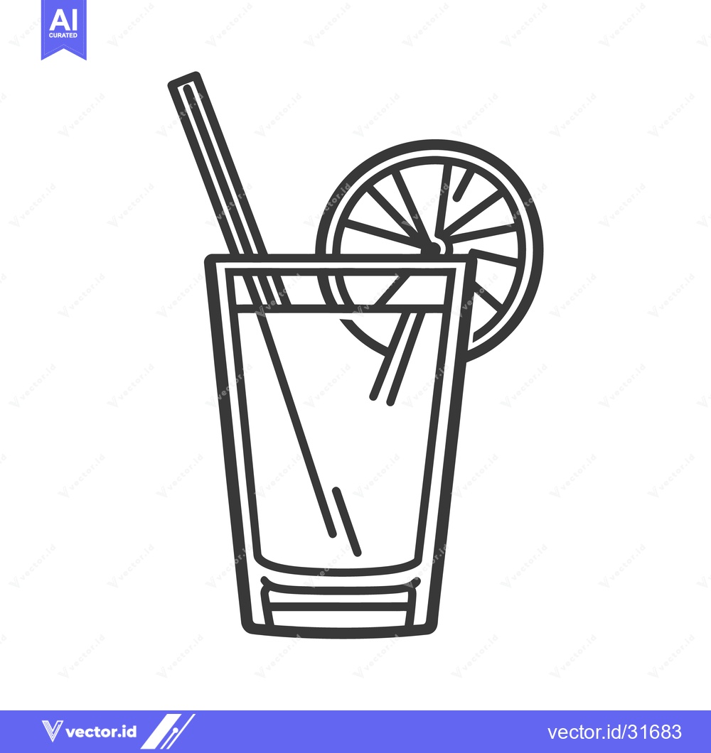 Premium Vector dari Illustration depicting a cold beverage served with citrus fruit garnis