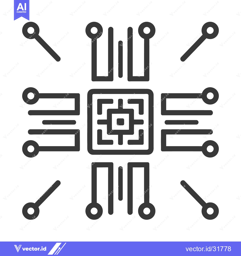 Premium Vector dari An abstract graphic representation of a central processing unit