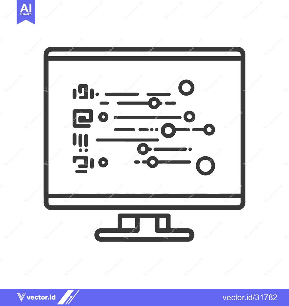 Premium Vector dari A black and white computer display showing data settings