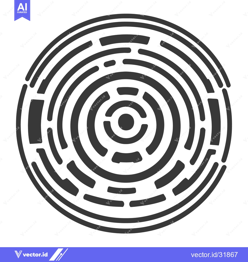 Premium Vector dari Concentric circular maze comprised of pathways and a central point