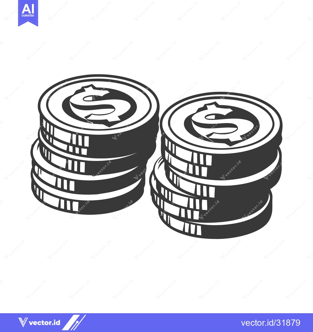 Premium Vector of Stacks of round coins are shown as financial illustration