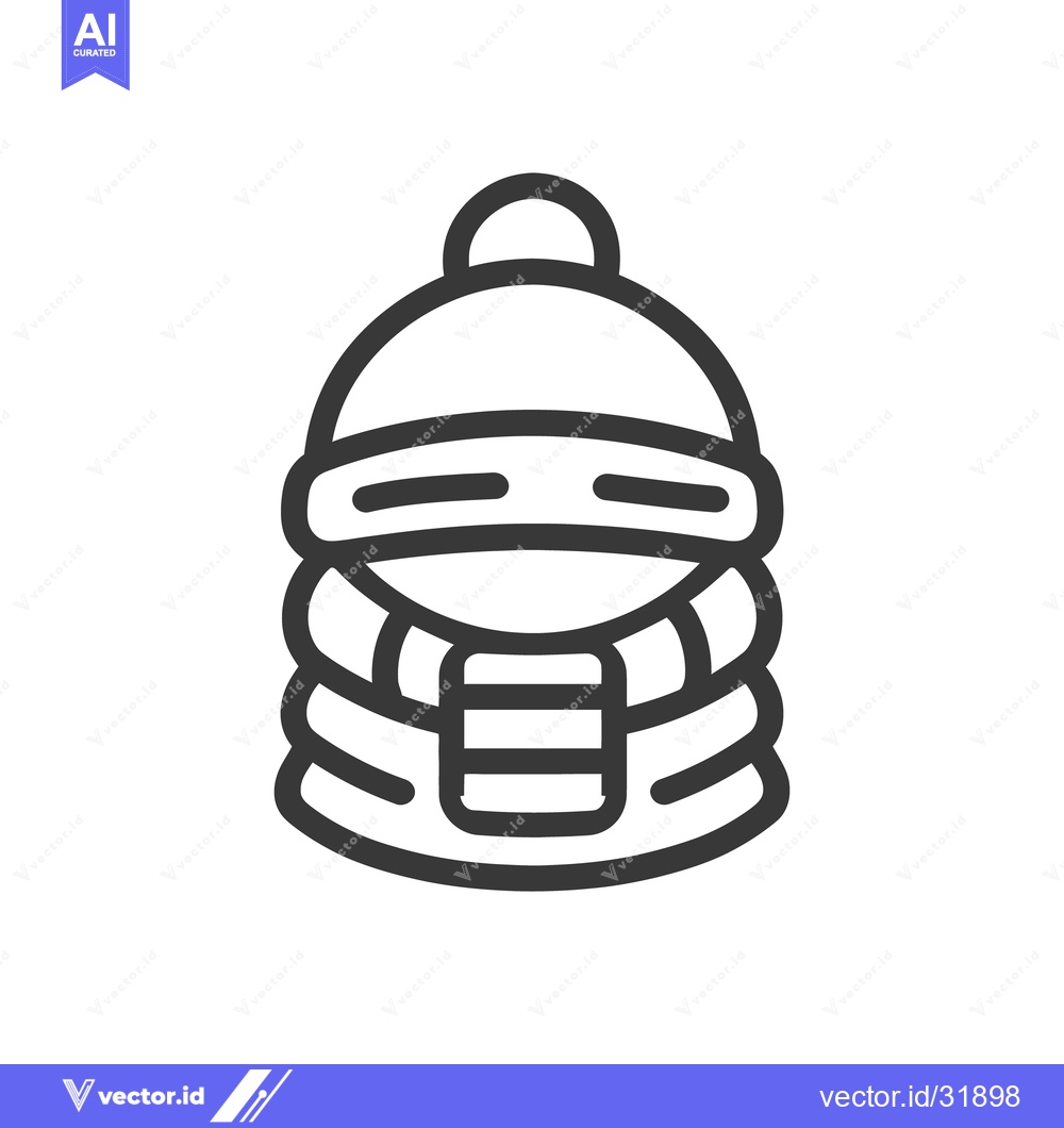 Premium Vector of A simple outlined depiction of winter garments and apparel