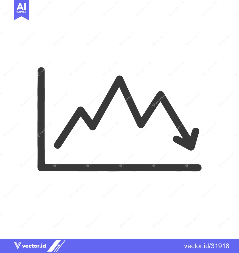 Premium Vector dari Hand-Drawn Graph Showing Downward Trend, Business Decline, Economic Re