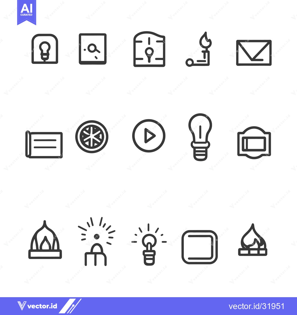 Premium Vector of Collection of 15 Line Icons Related to Creativity and Inspiration