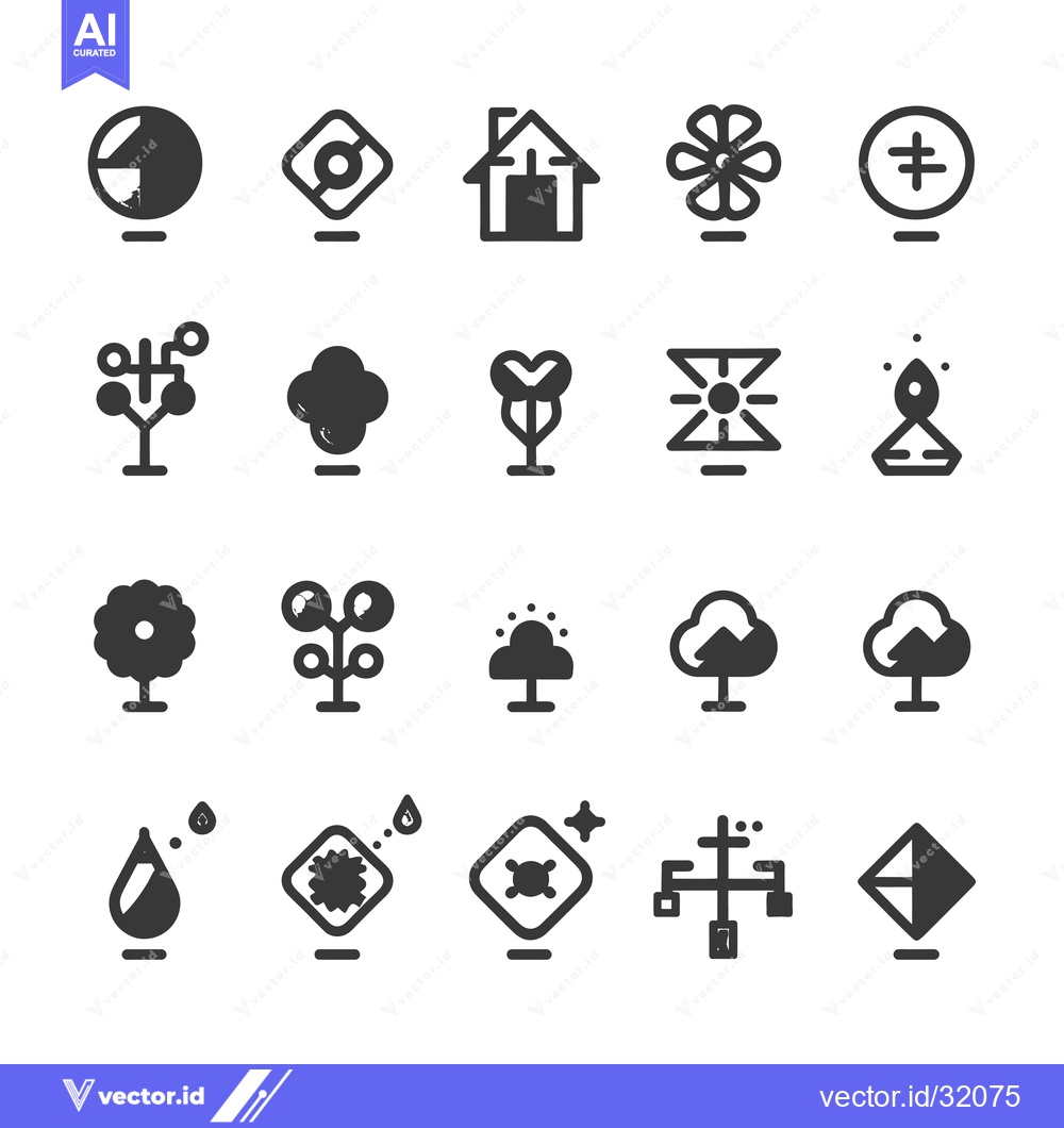 Premium Vector of Collection of 20 Simple Black and White Icons