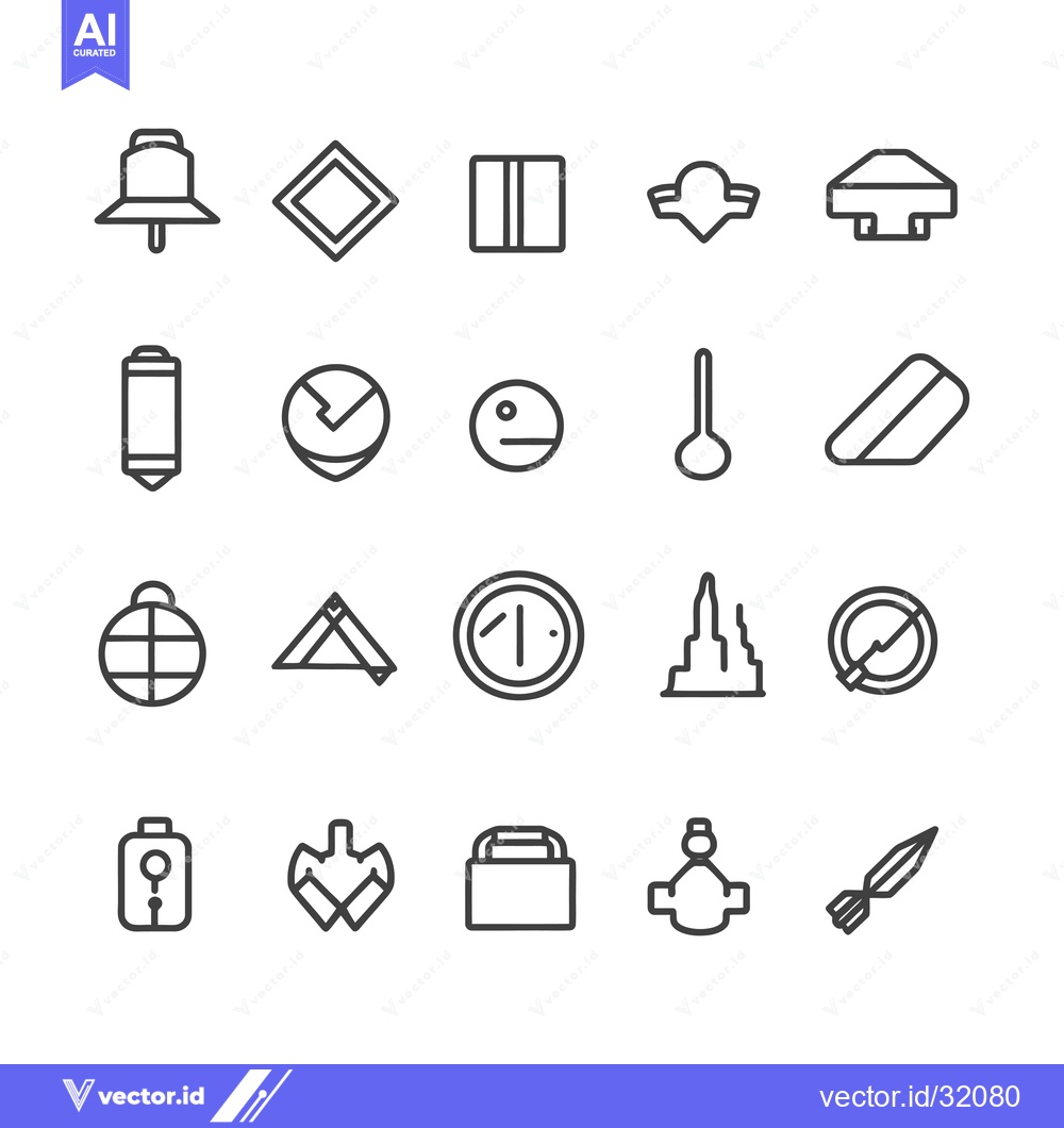 Premium Vector dari Collection of 20 Simple Line Icons for Various Concepts