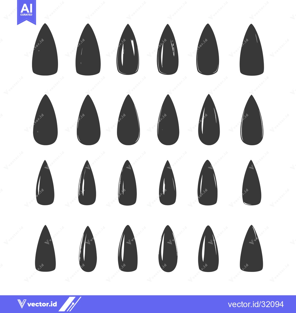 Premium Vector of Collection of 24 Black and White Sunflower Seed Silhouettes