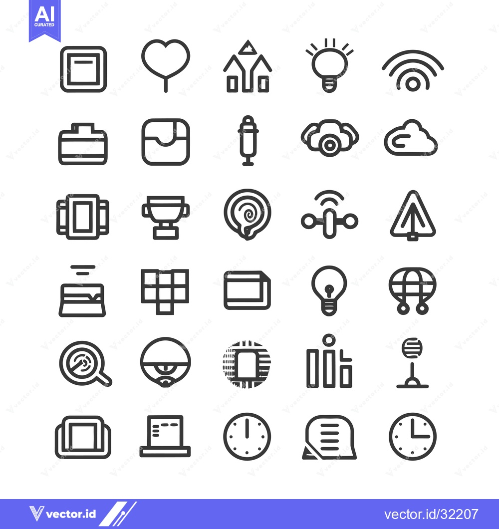 Premium Vector of Collection of 28 Line Icons Representing Various Concepts