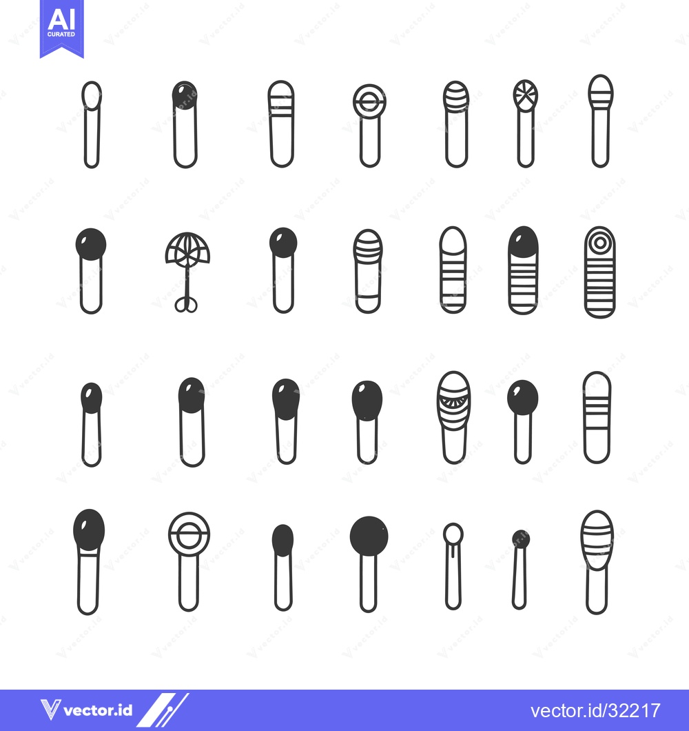 Premium Vector dari Collection of 28 Unique Matchstick Illustrations