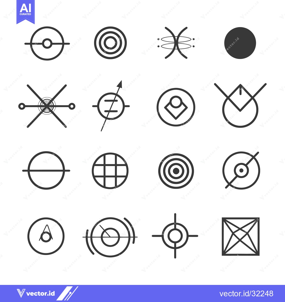 Premium Vector of Collection of Abstract Geometric Shapes and Symbols
