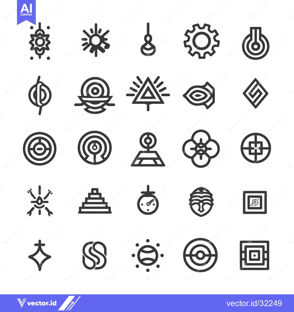Premium Vector dari Collection of Abstract Geometric Shapes and Symbols