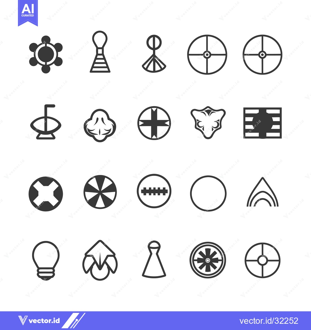 Premium Vector dari Collection of Abstract Geometric Shapes and Symbols