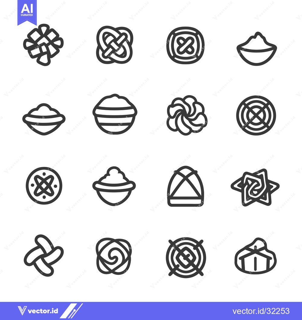 Premium Vector of Collection of Abstract Geometric Shapes in Black and White Outline