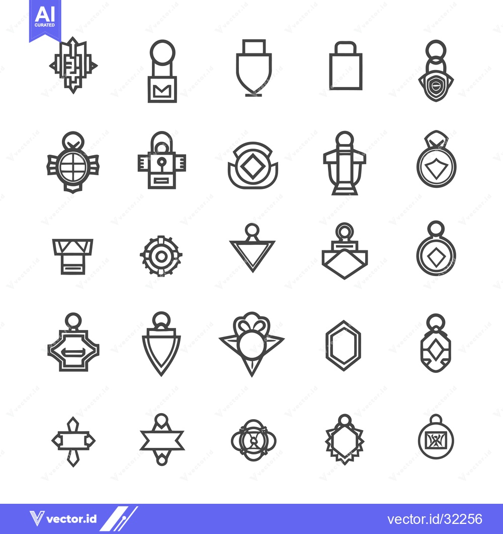 Premium Vector dari Collection of Abstract Geometric Shapes with Variations in Design