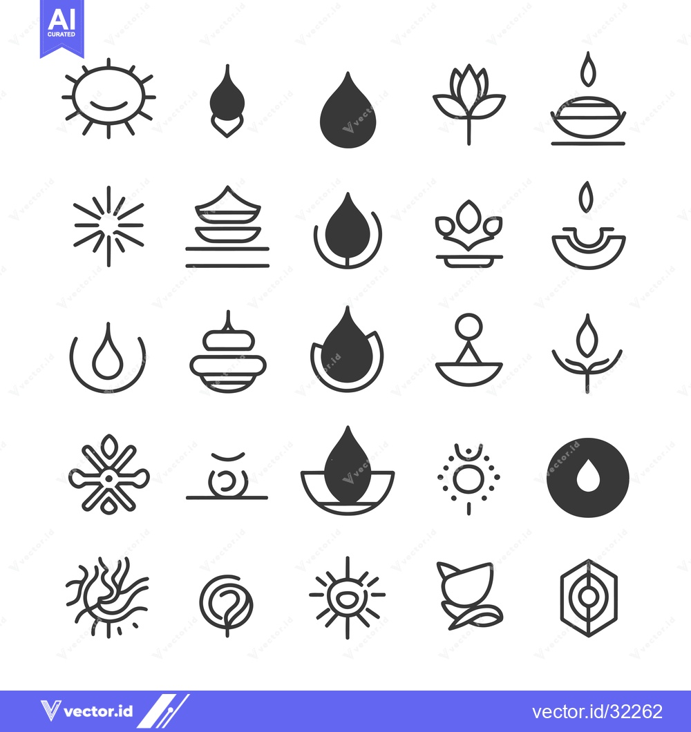 Premium Vector dari Collection of Abstract Line Art and Geometric Shapes with a Focus on D