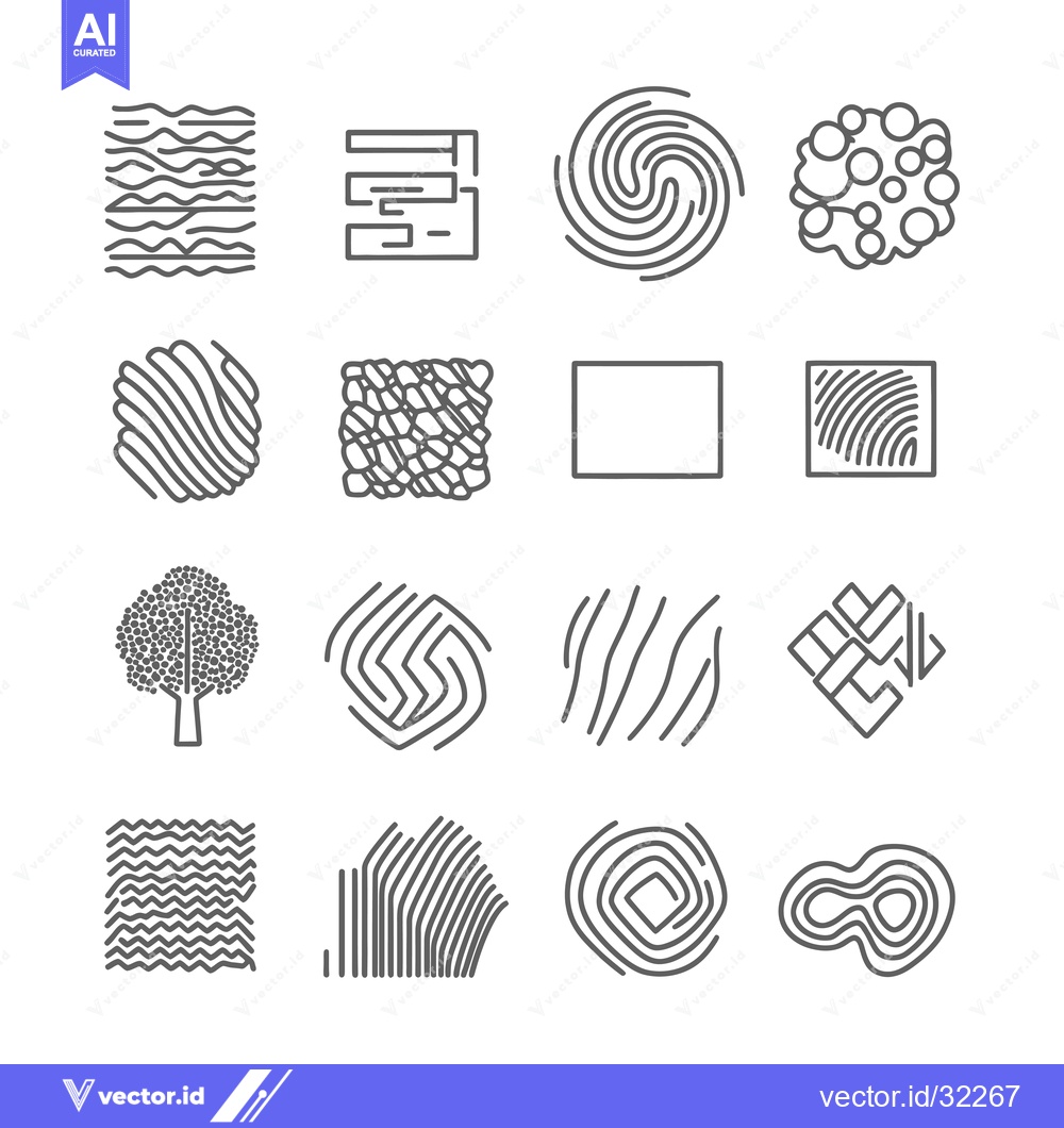 Premium Vector of Collection of Abstract Line Art Patterns