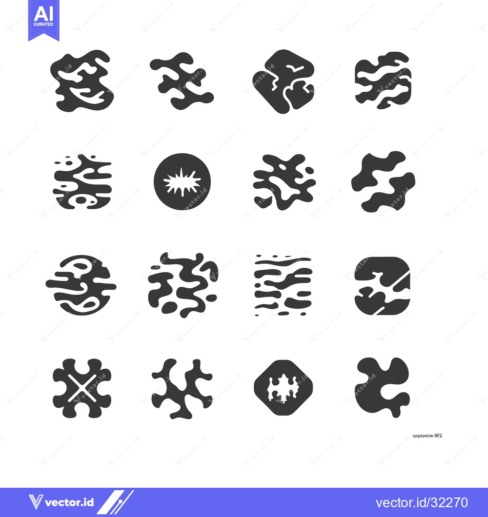 Premium Vector dari Collection of Abstract Shapes with Irregular and Geometric Patterns