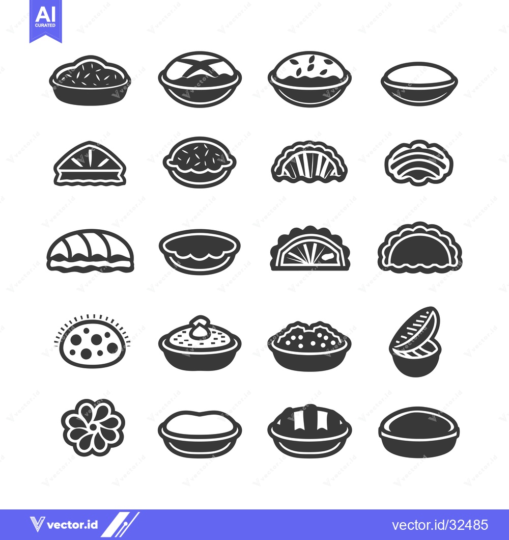 Premium Vector dari Collection of Black and White Pie Icons