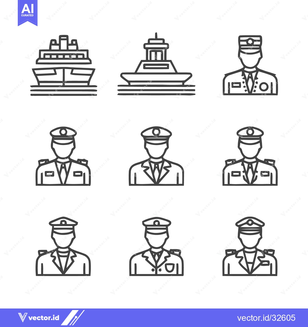 Premium Vector dari Navy and Military Personnel Icons - A Comprehensive Collection.