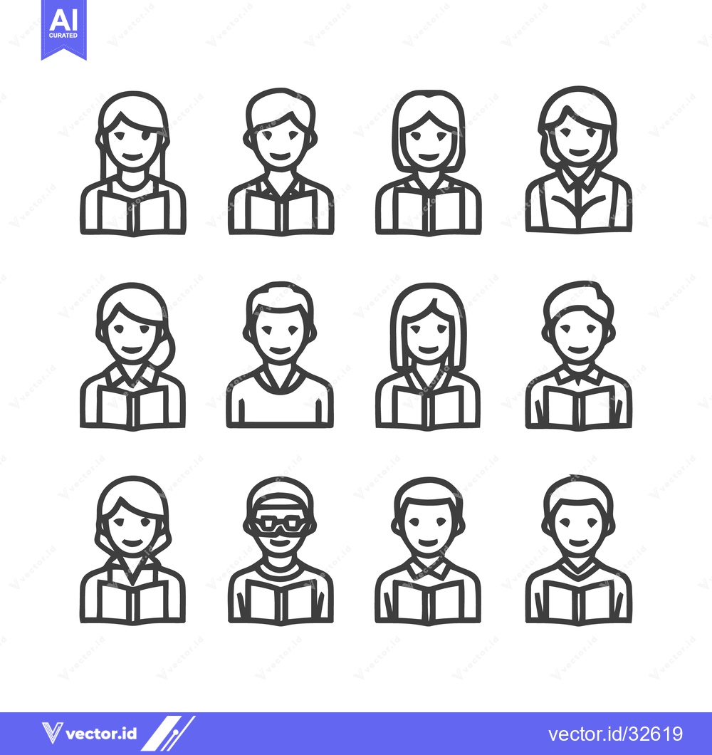 Premium Vector dari Diverse Group of People Reading Books - Education and Knowledge.