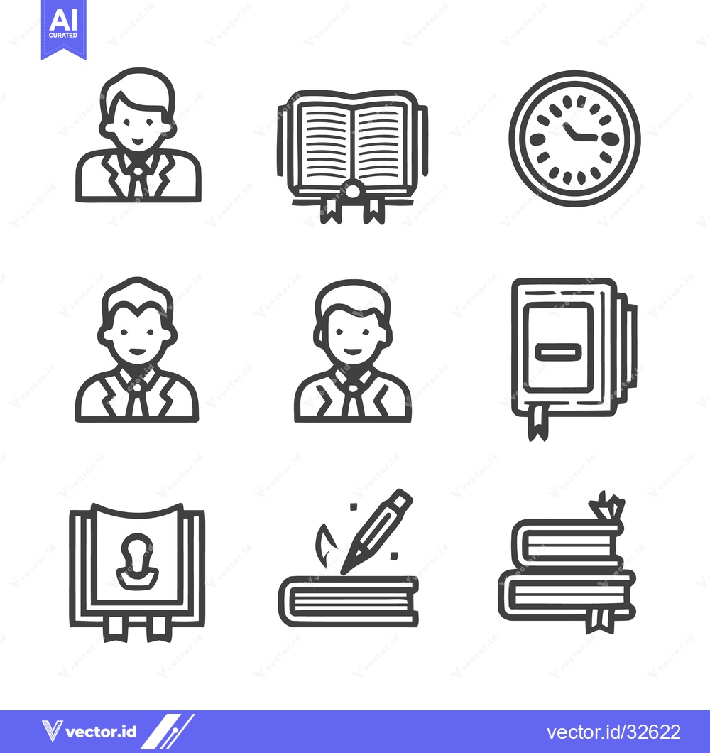 Premium Vector dari Education and Learning Icons - A Comprehensive Collection.