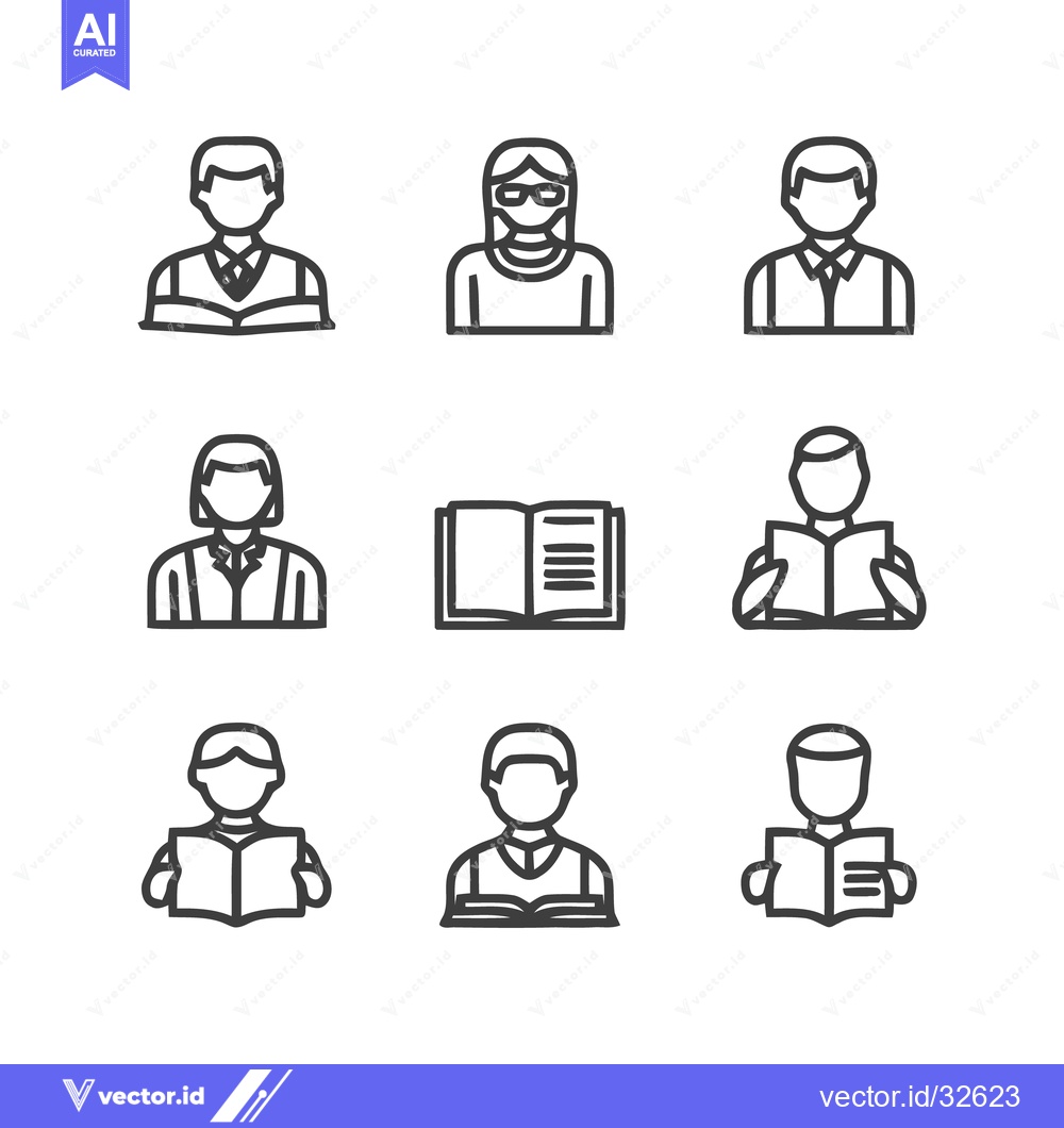 Premium Vector dari People reading books, studying, learning, education, knowledge, and in