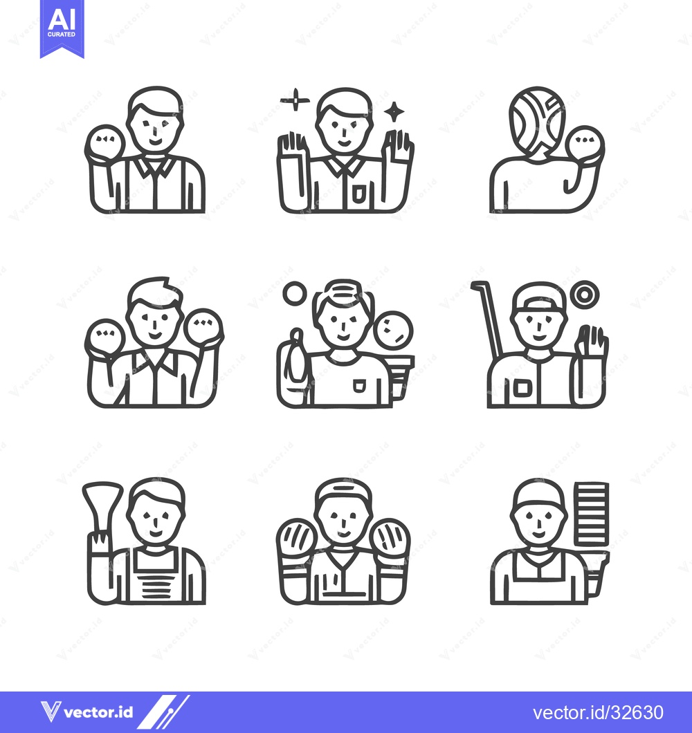 Premium Vector of Cleaning and Maintenance Professionals - A Comprehensive Collection.
