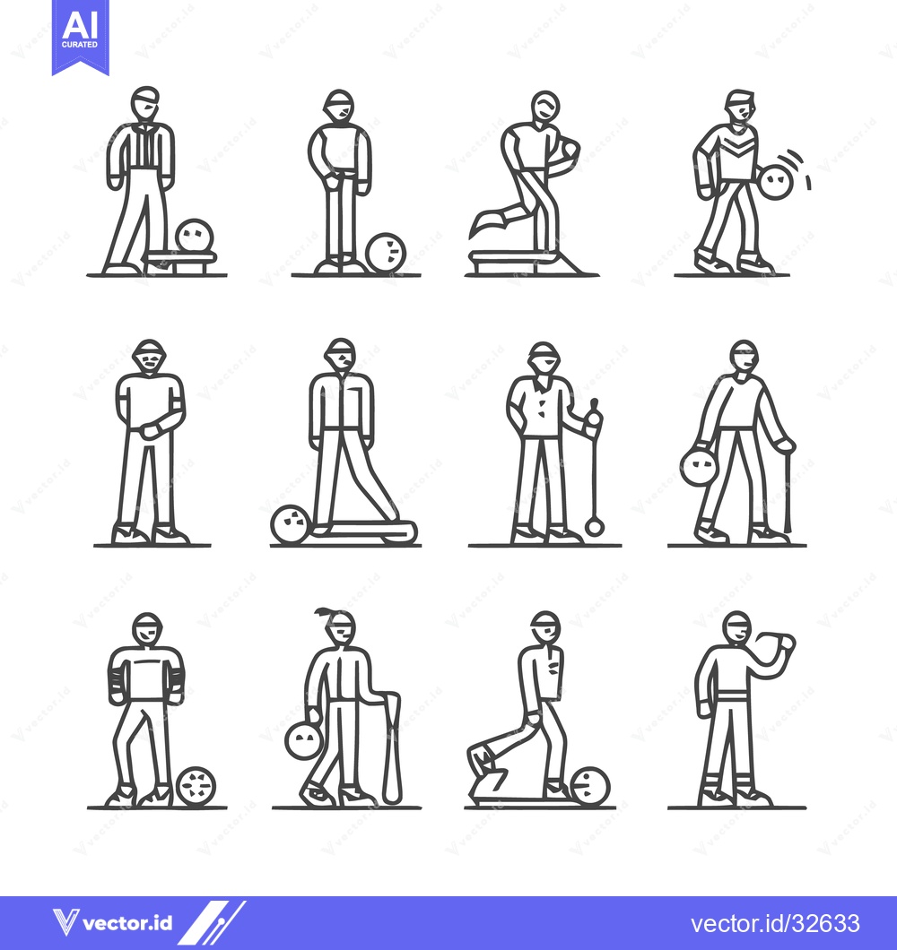 Premium Vector dari Bowling Activities - A Collection of People Engaging in the Sport.
