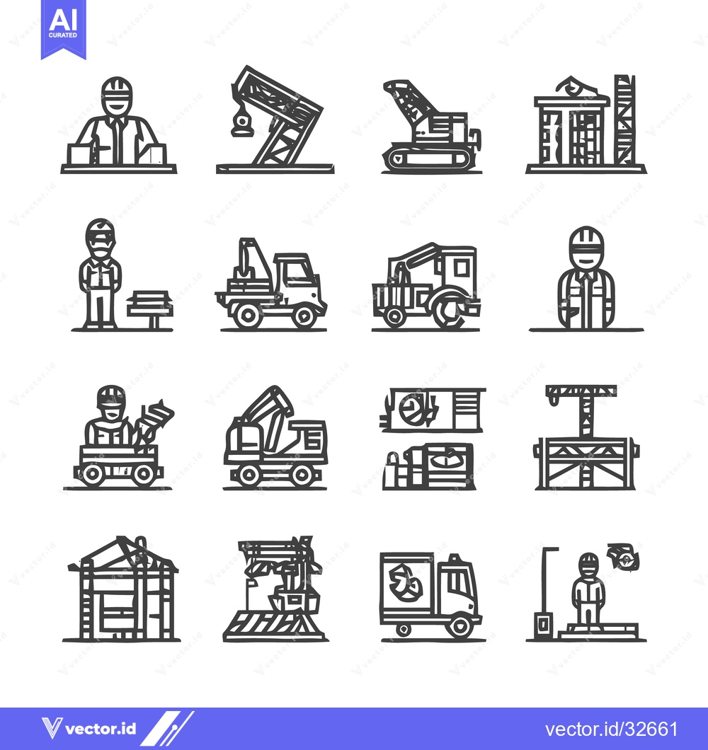 Premium Vector dari Construction and Building Icons - A Comprehensive Collection.