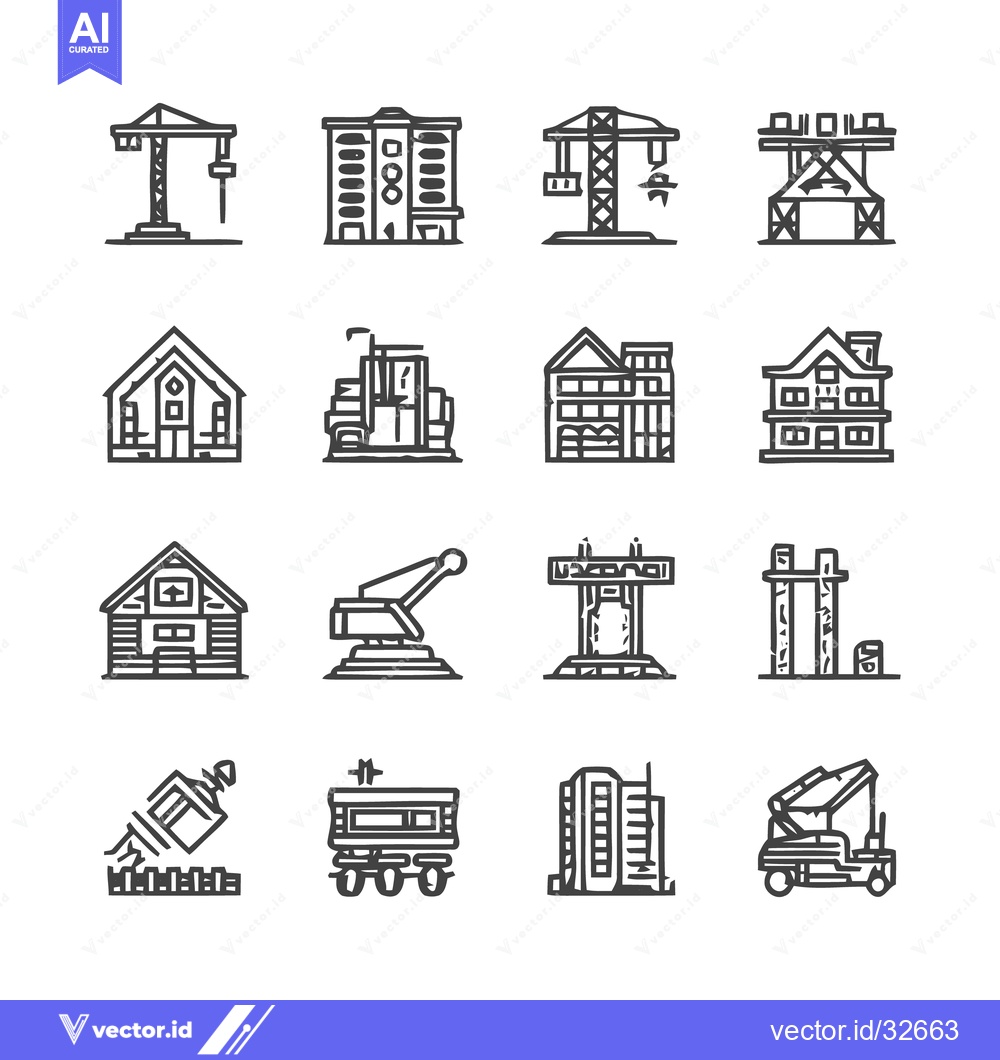 Premium Vector dari Construction and Building Icons - A Comprehensive Collection.