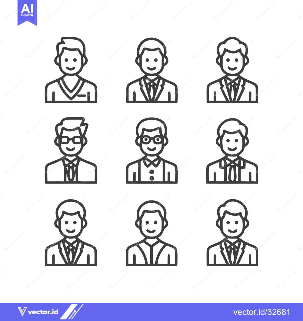 Premium Vector dari Diverse professional portraits - A collection of business people icons