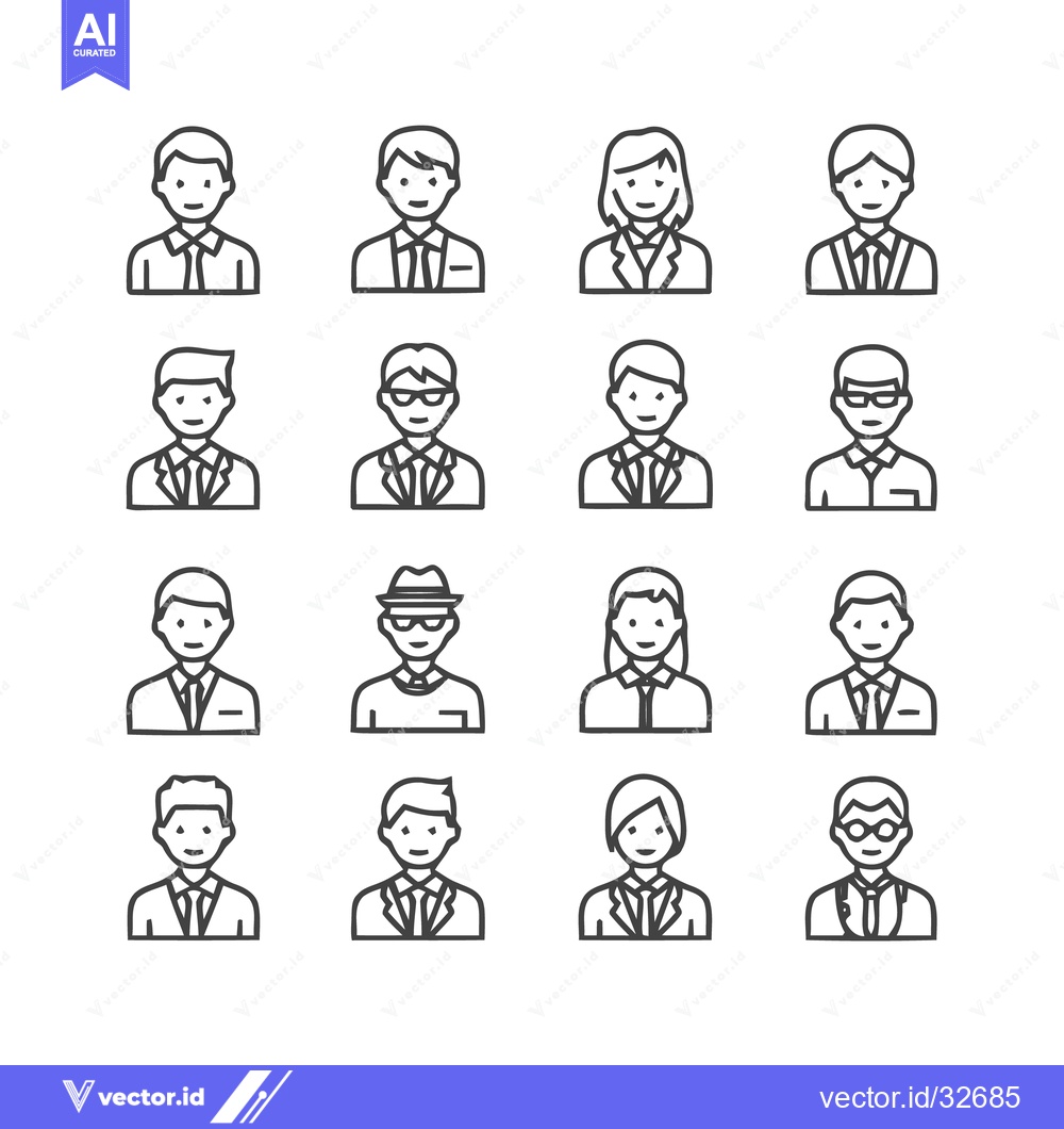 Premium Vector dari Diverse Business Professionals - A Collection of Portraits.