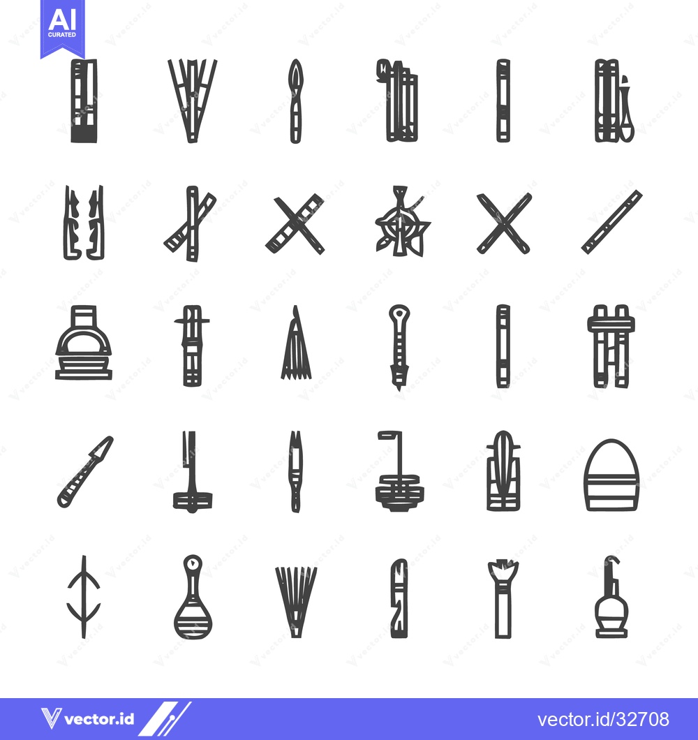 Premium Vector dari Collection of various artistic tools and equipment for creative work.