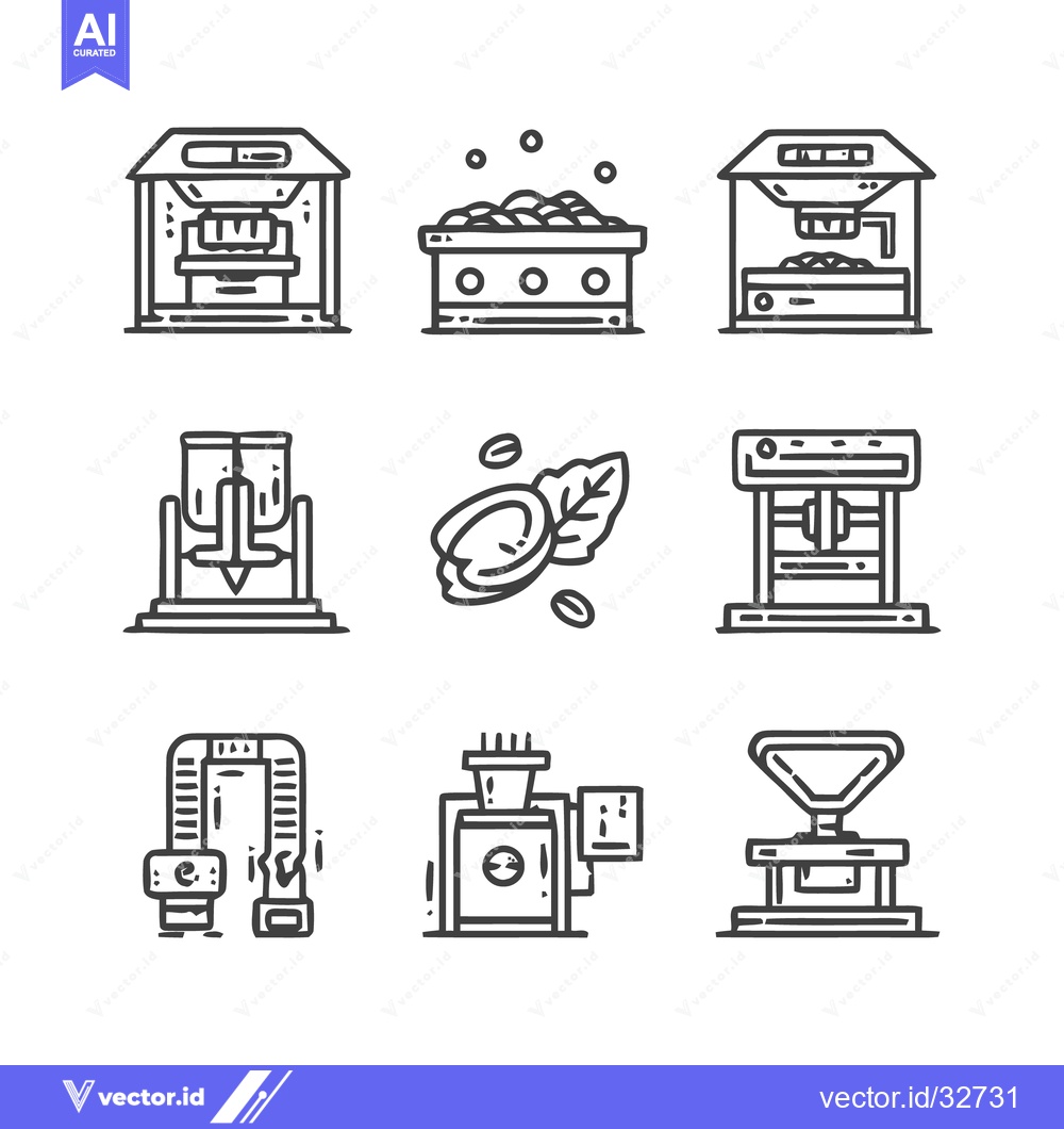 Premium Vector of Coffee Production Process - A Detailed Illustrated Guide.