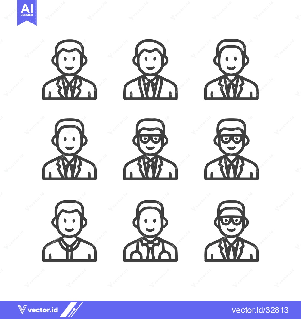 Premium Vector dari Diverse Professional Portraits - A Collection of Business and Medical
