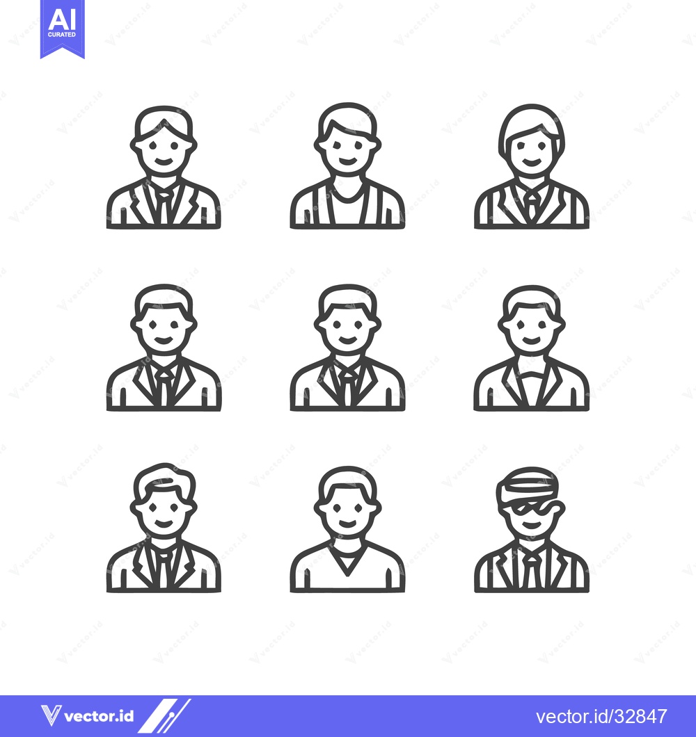 Premium Vector dari Diverse Group of People Icons Representing Various Professions and Ind