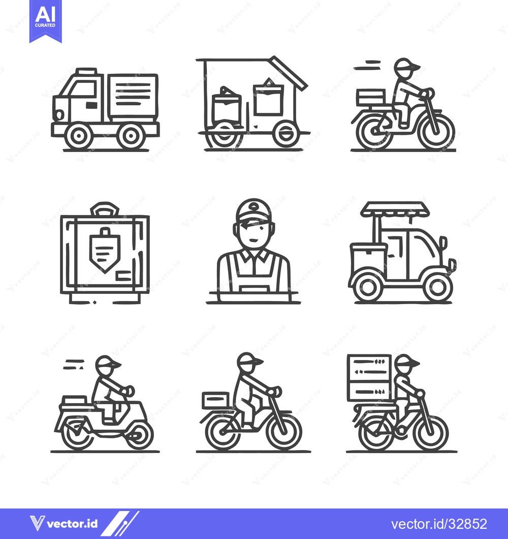 Premium Vector dari Delivery Services and Transportation Icons for Logistics and Shipping.