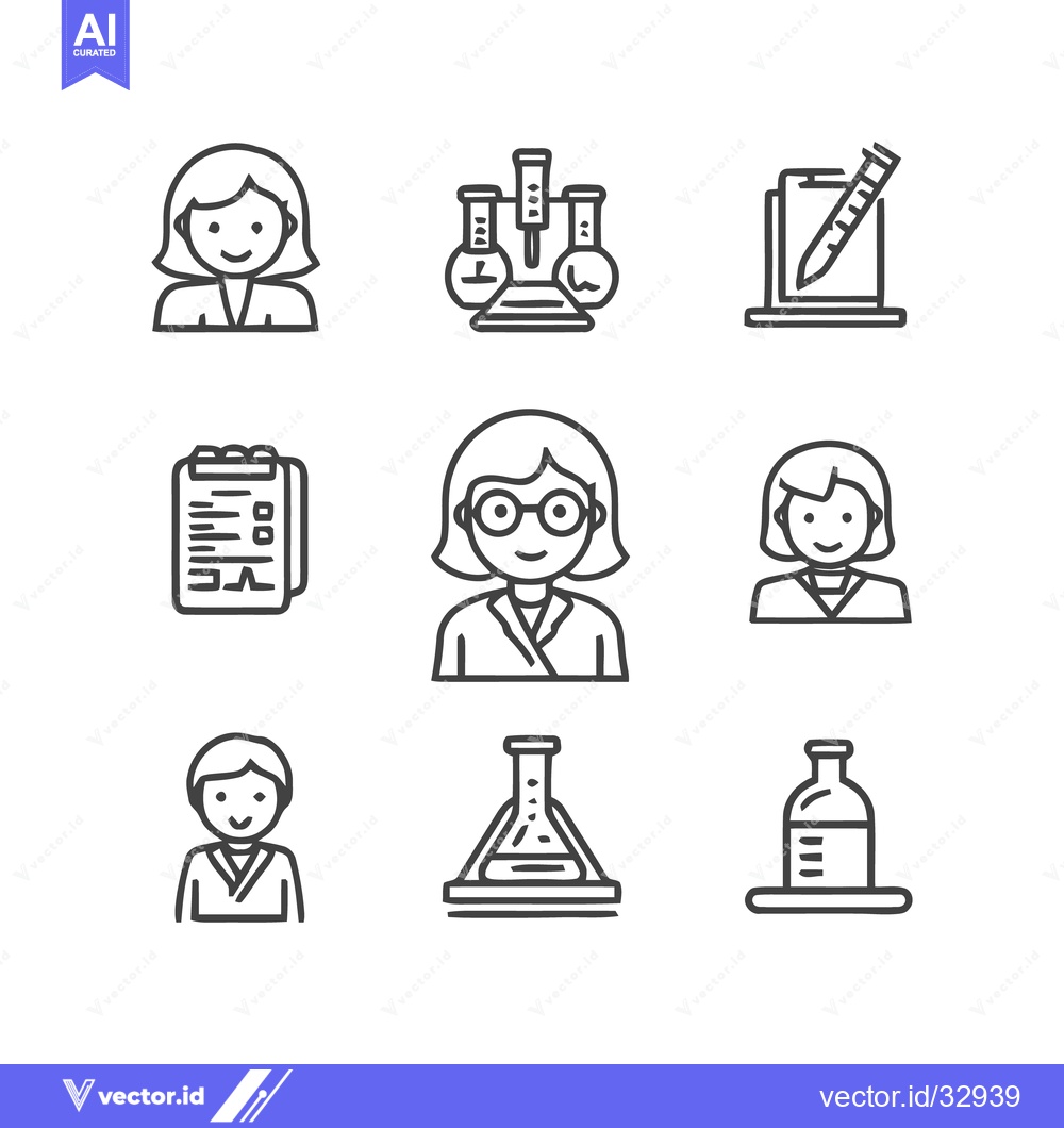 Premium Vector dari Science and Research Icons - A Comprehensive Collection.