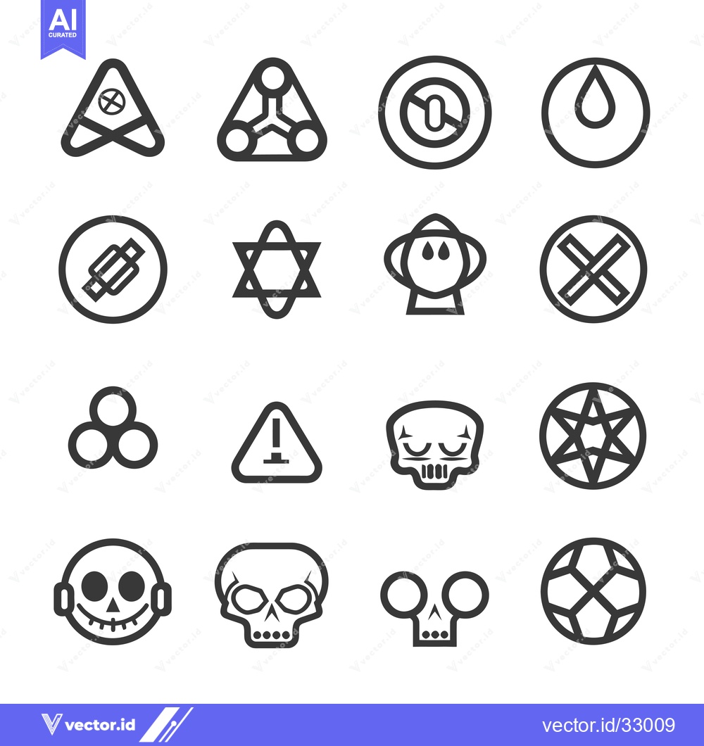 Premium Vector dari Collection of Diverse Symbols and Icons