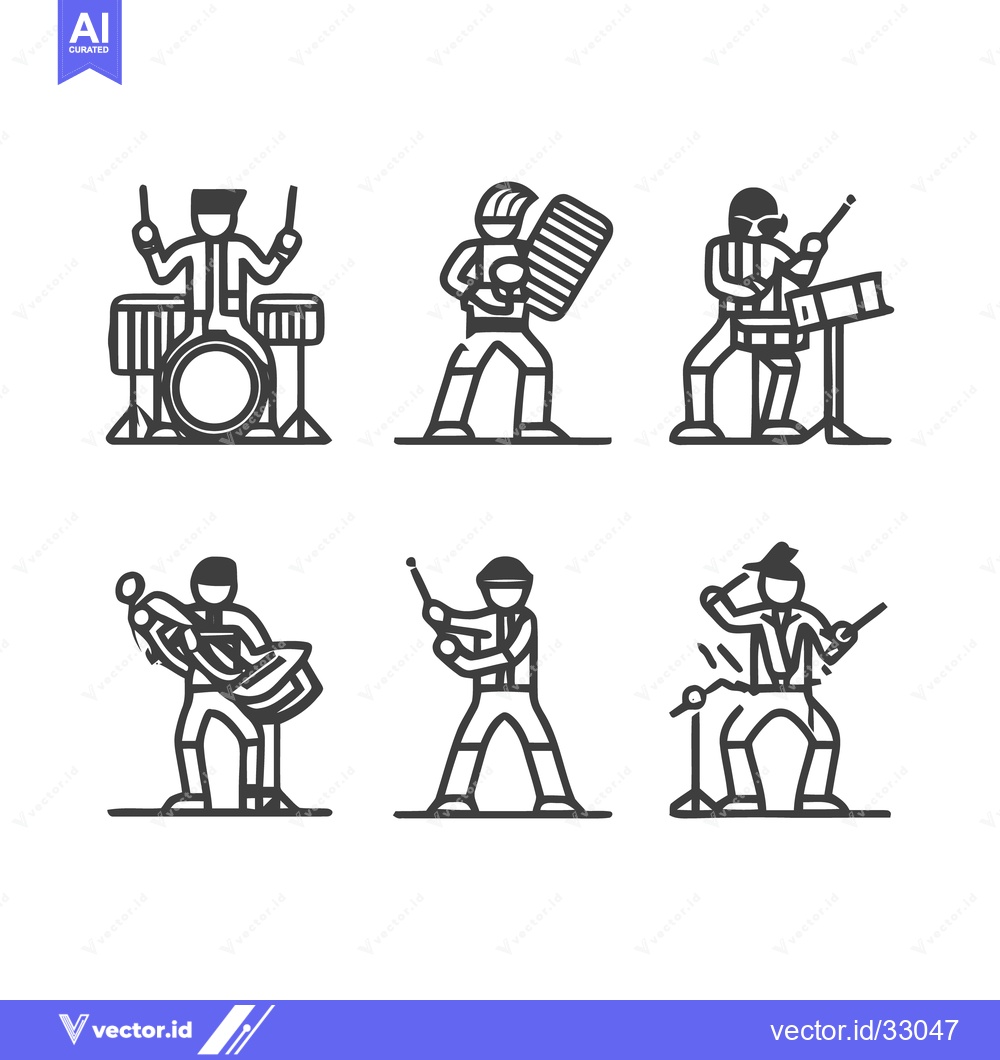 Premium Vector of Musical Ensemble - A Collection of Musicians Performing with Instrumen