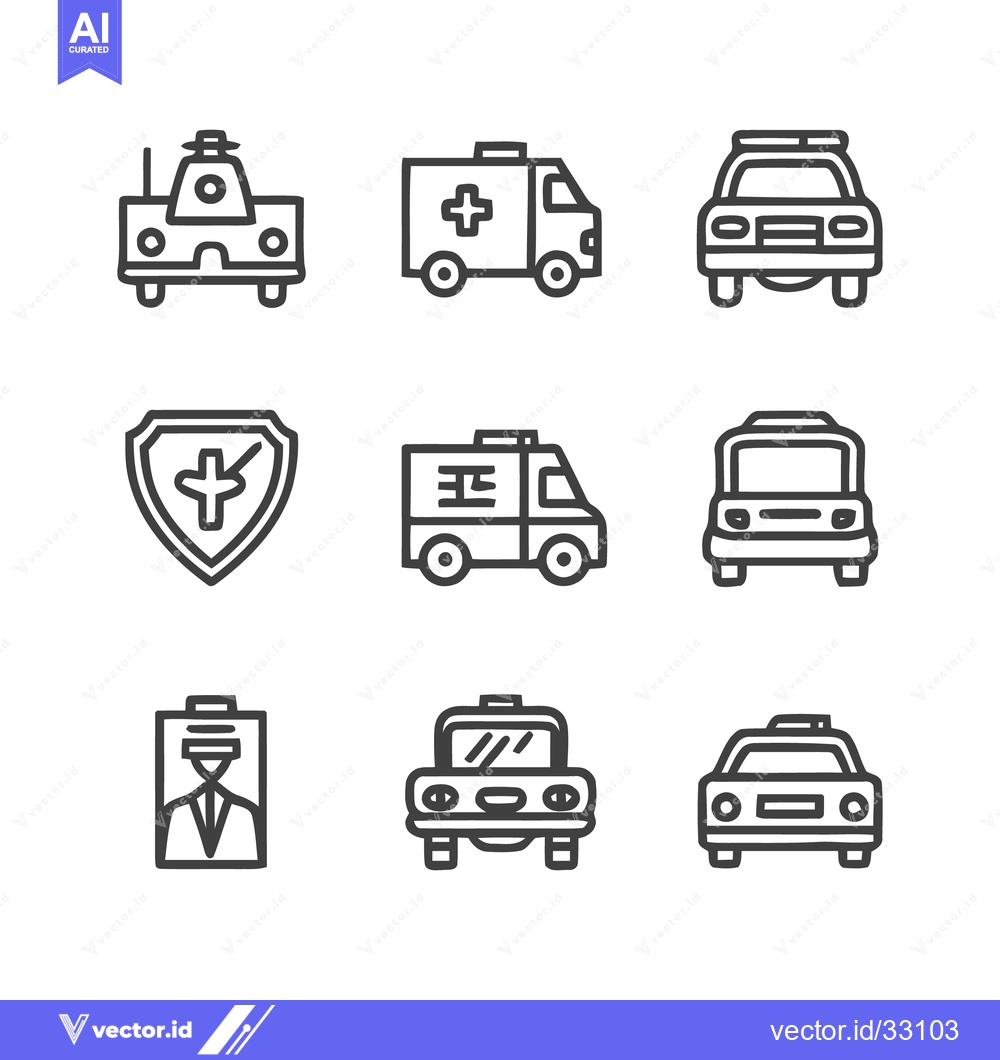 Premium Vector dari Emergency Services and Public Safety Icons Set.