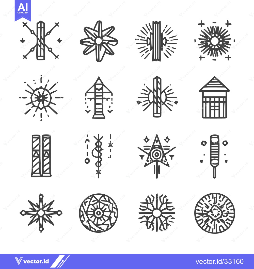 Premium Vector of Geometric Line Art Collection - Minimalist Design Elements.