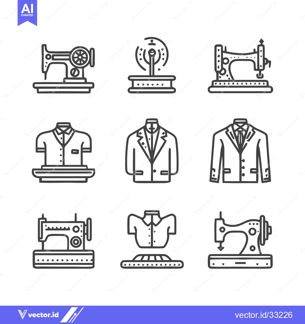 Premium Vector dari Sewing and Tailoring Icons - A Collection of Illustrations.