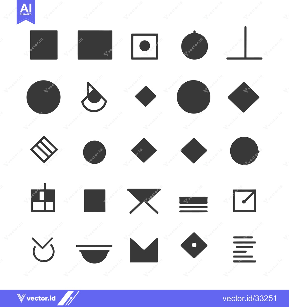 Premium Vector dari Collection of Geometric Shapes and Symbols